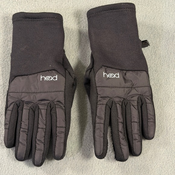 Head Other - Head Black Winter Gloves Medium Quilted Grip Palm Fleece Lined 7312